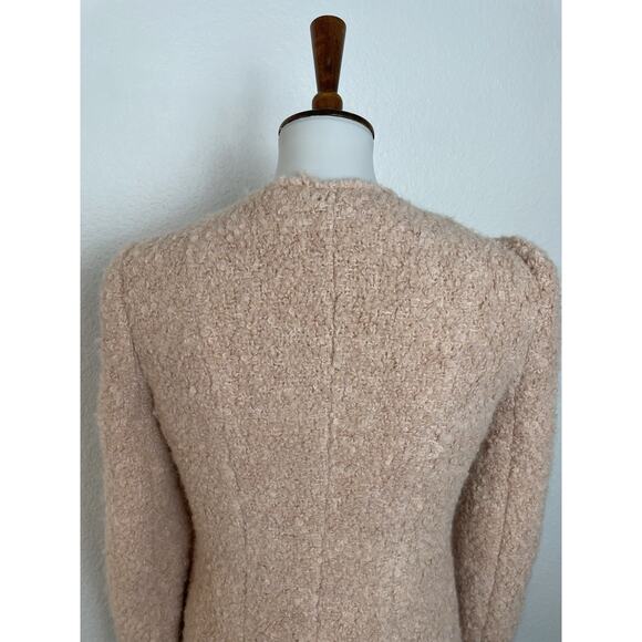 Rebecca Taylor Jacket Zip Front Mohair Boiled Wool Fuzzy Pink - Picture 9 of 13